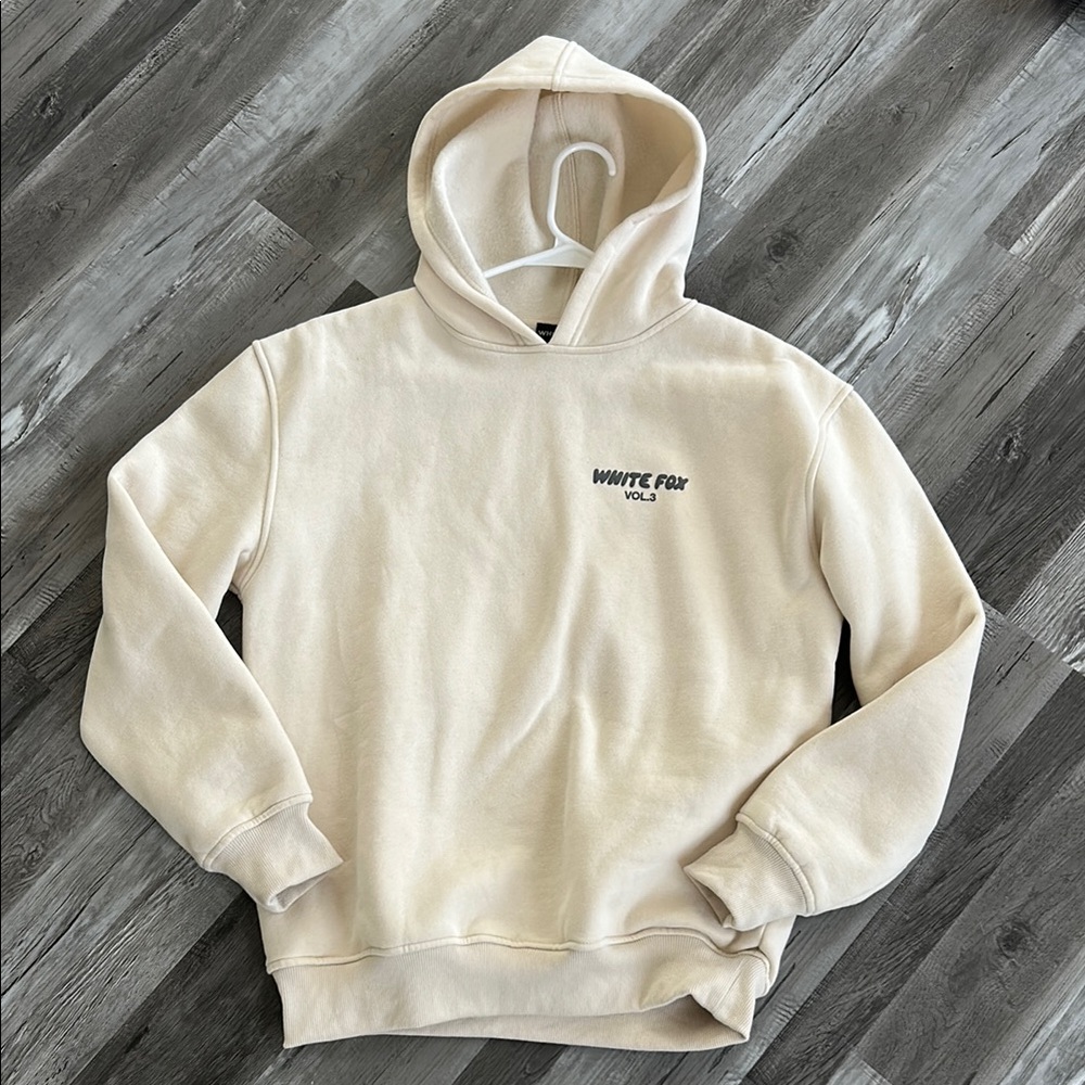 white fox hoodie size XS